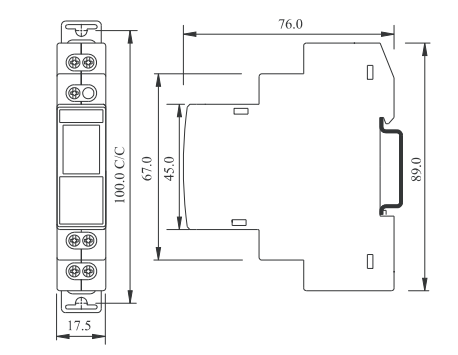 DIN rail preset timer