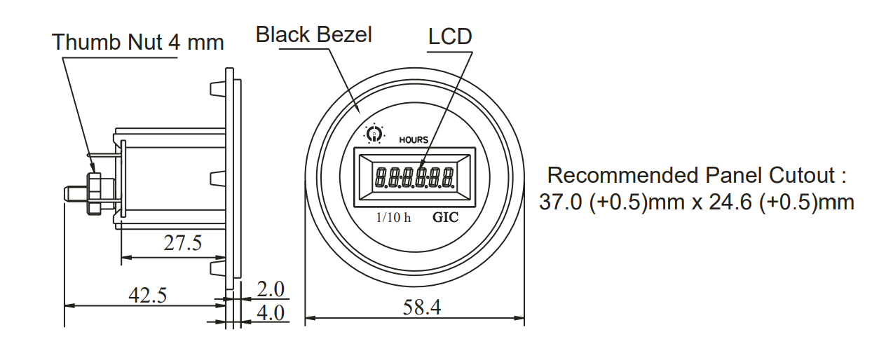 Circular-hour-meter-dimmensions