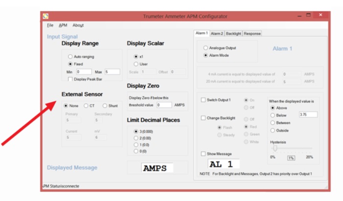 APM panel meter software