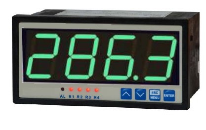 Green large digital panel meter