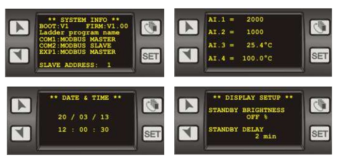 Modbus PLC screen