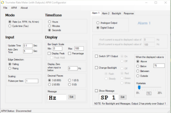 Rate Meter Software