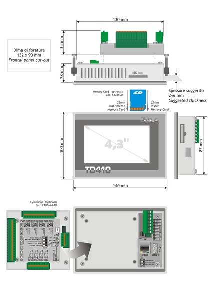 TD410-HMI-Dimmensions